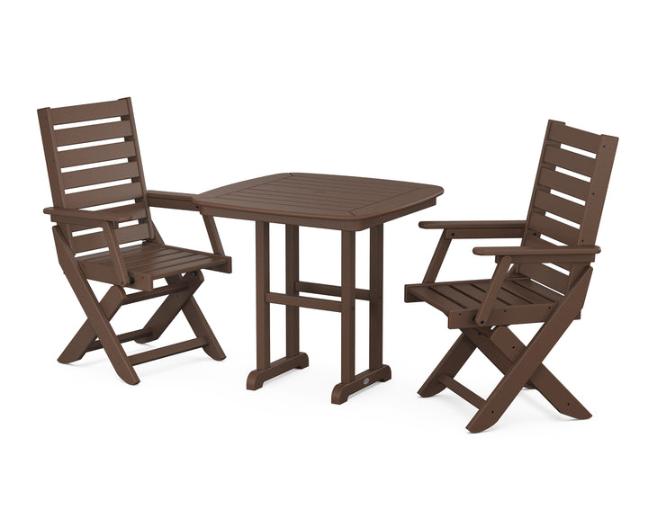 POLYWOOD® Captain Folding Chair 3-Piece Dining Set