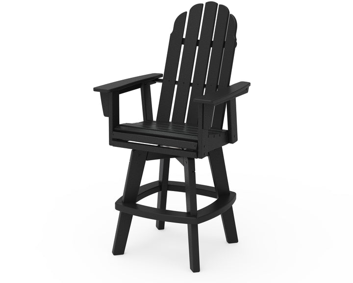 POLYWOOD® Vineyard Curveback Adirondack Swivel Bar Chair