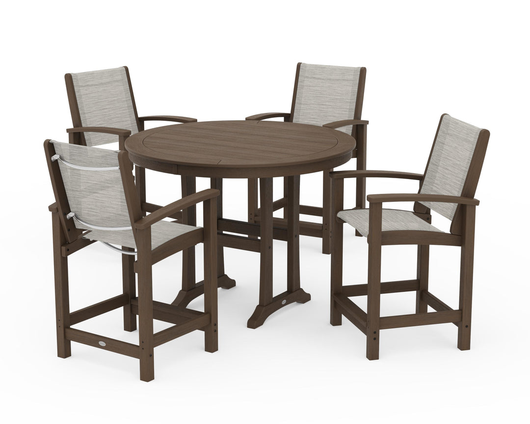 POLYWOOD® Coastal 5-Piece Counter Set