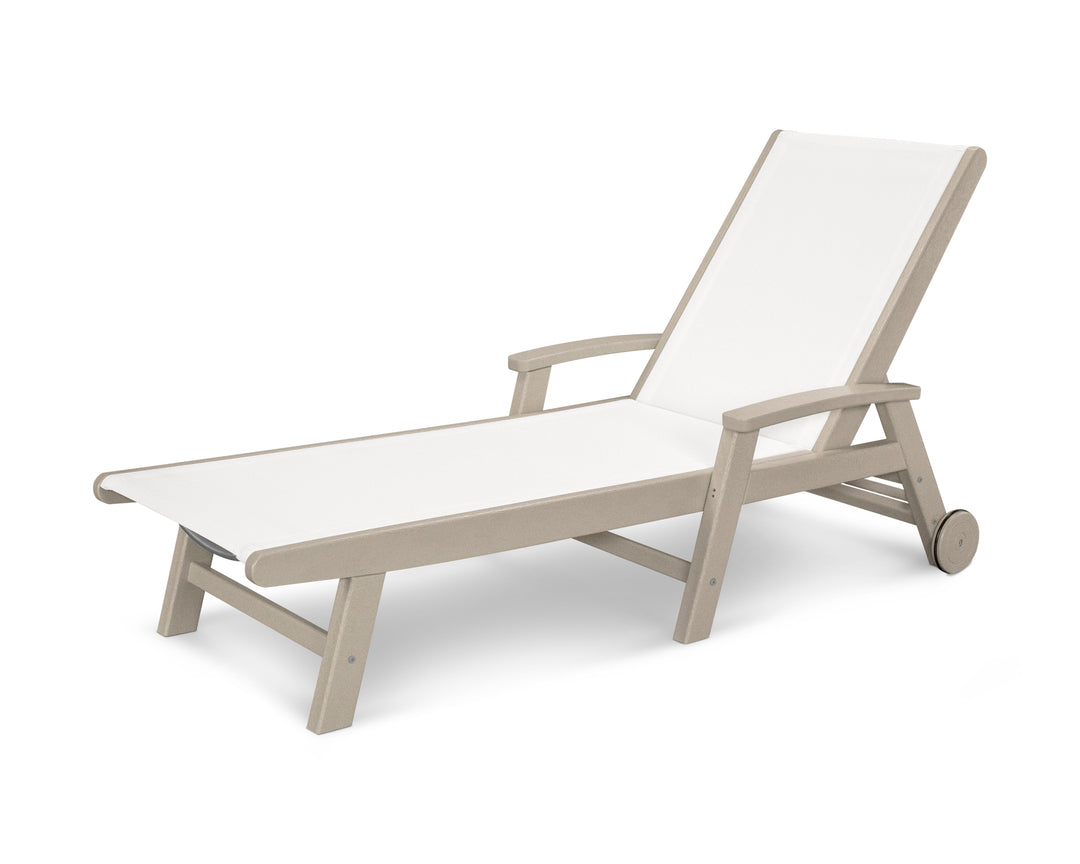 POLYWOOD® Coastal Chaise with Wheels