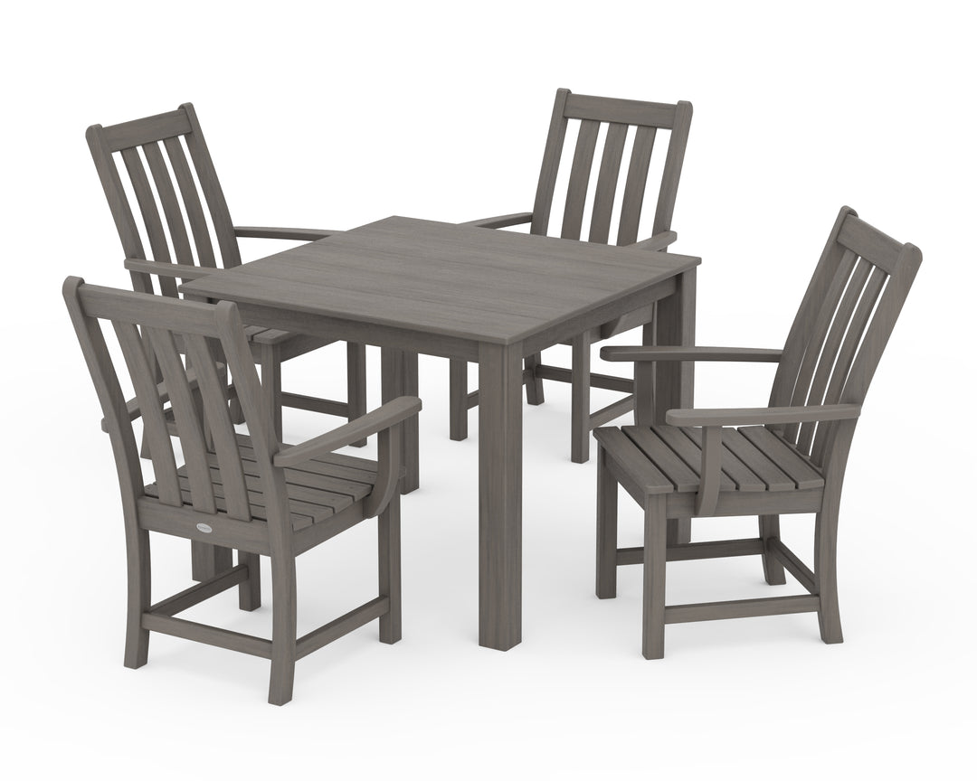 POLYWOOD® Vineyard 5-Piece Parsons Dining Set