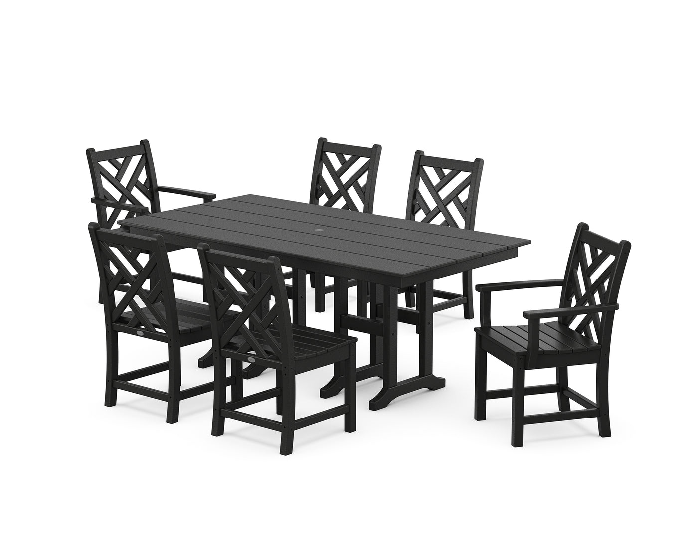 Chippendale 7-Piece Farmhouse Dining Set