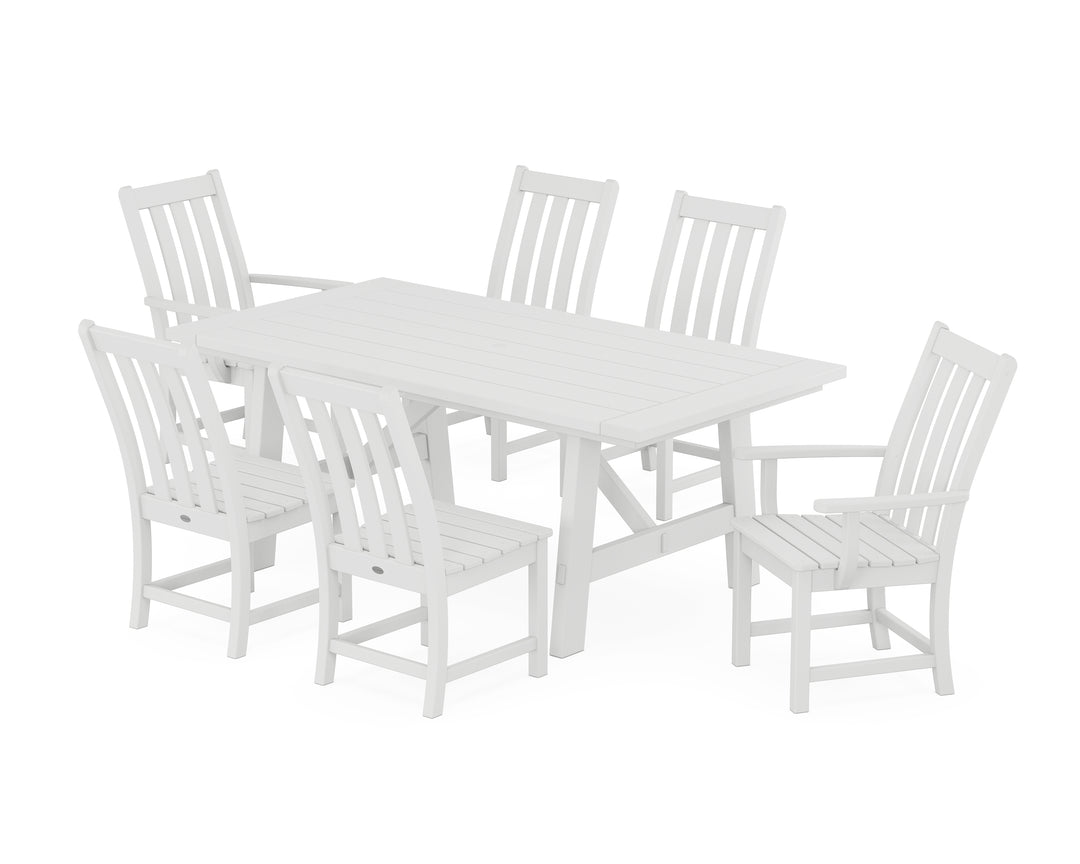 POLYWOOD® Vineyard 7-Piece Rustic Farmhouse Dining Set