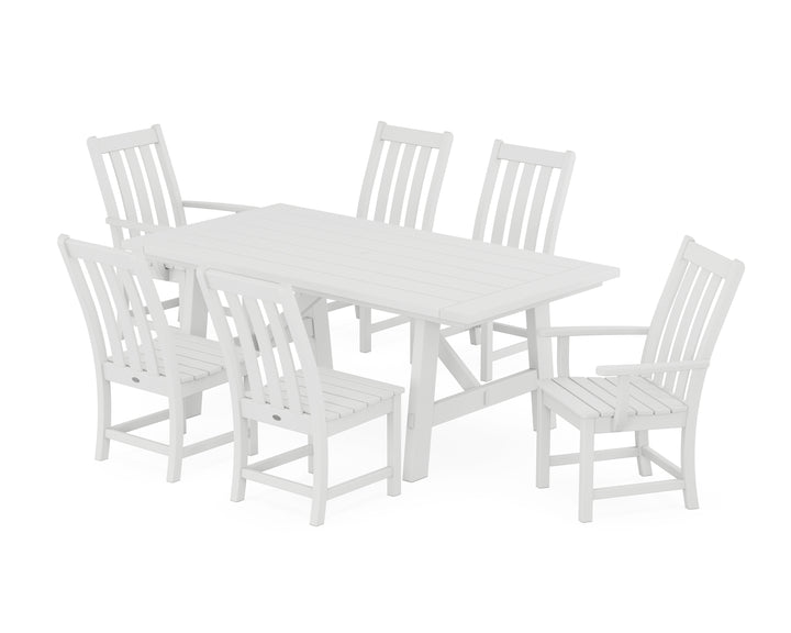 POLYWOOD® Vineyard 7-Piece Rustic Farmhouse Dining Set