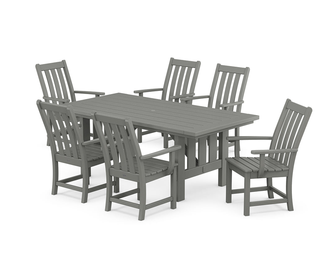 POLYWOOD® Vineyard Arm Chair 7-Piece Mission Dining Set