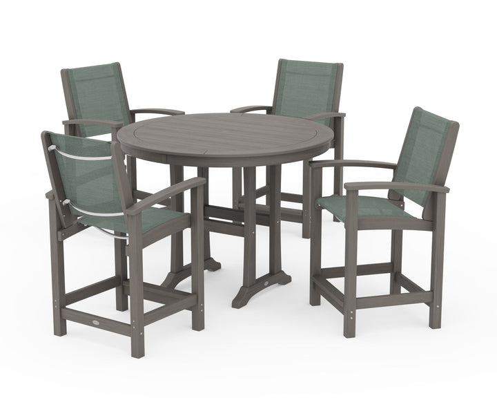 POLYWOOD® Coastal 5-Piece Counter Set