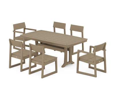 EDGE 7-Piece Dining Set with Trestle Legs