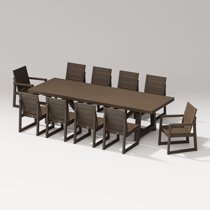 PW Designer Series Elevate 11-Piece A-Frame Table Dining Set