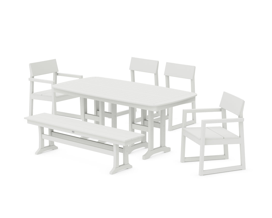 POLYWOOD® EDGE 6-Piece Dining Set with Bench