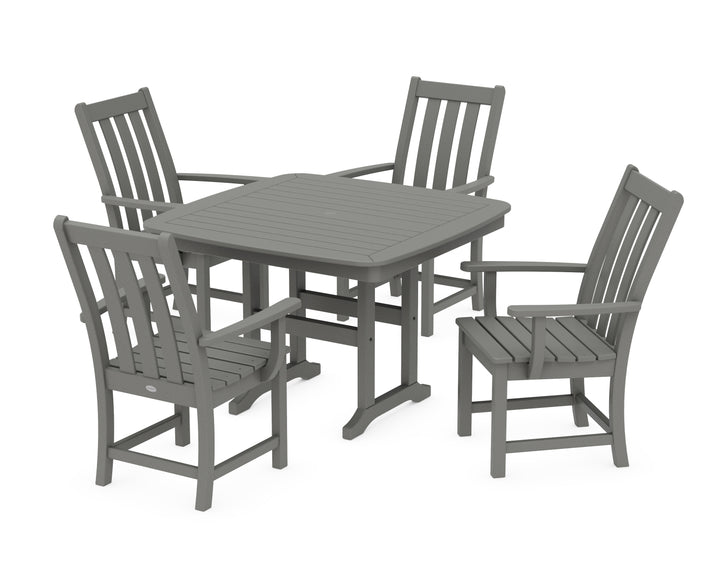 POLYWOOD® Vineyard 5-Piece Dining Set with Trestle Legs