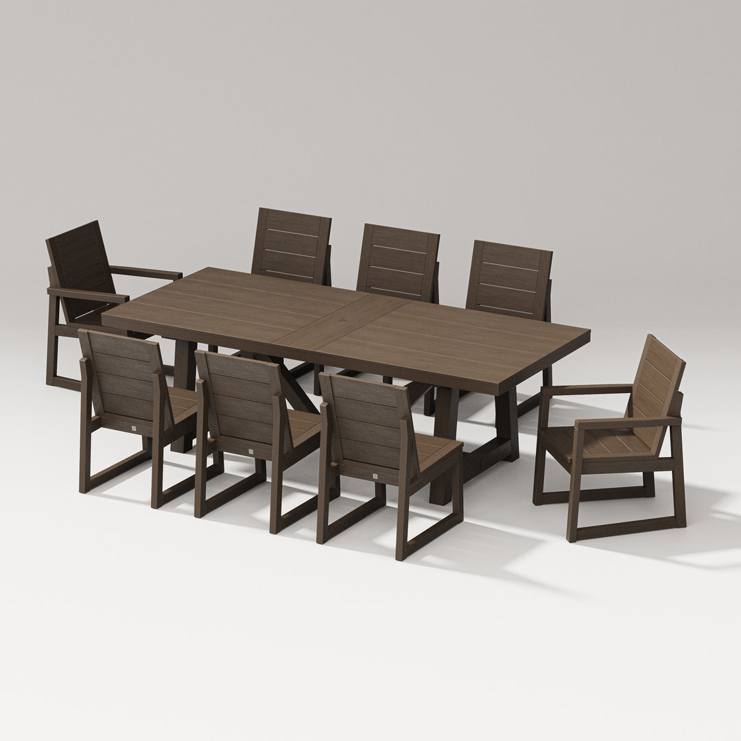 PW Designer Series Elevate 9-Piece A-Frame Table Dining Set