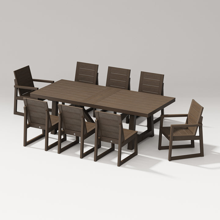 PW Designer Series Elevate 9-Piece A-Frame Table Dining Set