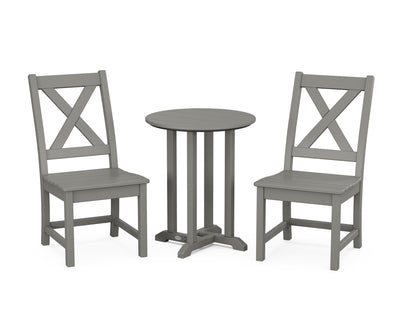 Braxton Side Chair 3-Piece Round Bistro Dining Set