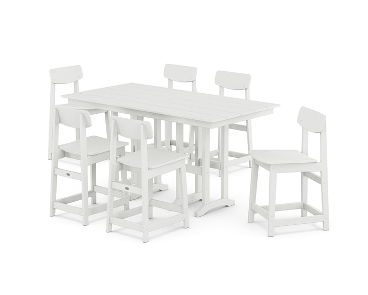 POLYWOOD® Modern Studio Urban Counter Chair 7-Piece Set