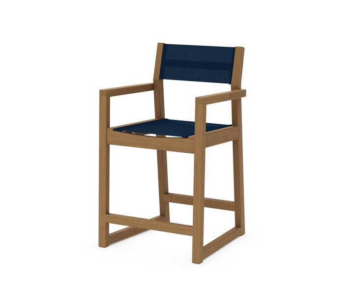 POLYWOOD® EDGE Sling Counter Arm Chair