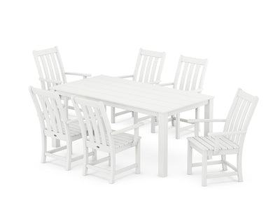 Vineyard 7-Piece Parsons Arm Chair Dining Set