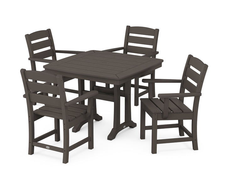 POLYWOOD® Lakeside 5-Piece Dining Set with Trestle Legs