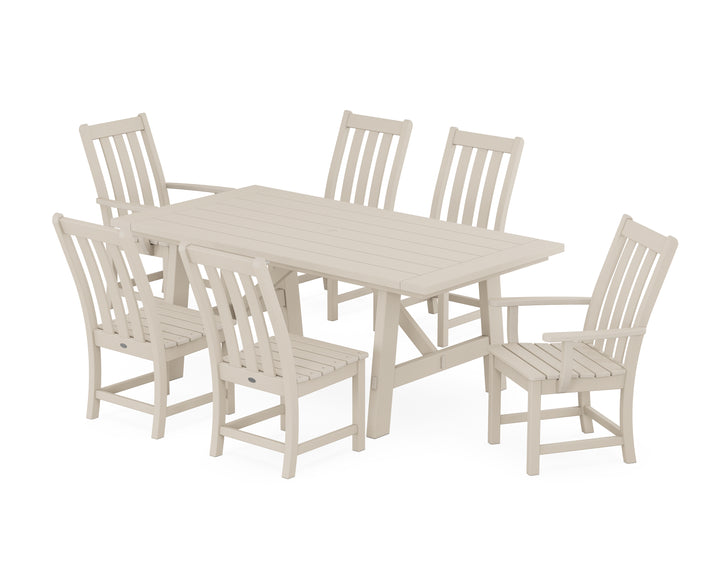 POLYWOOD® Vineyard 7-Piece Rustic Farmhouse Dining Set