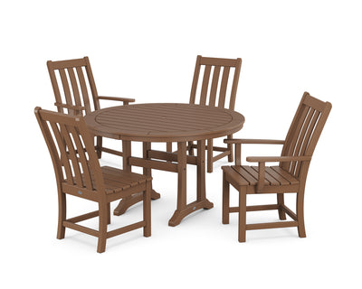 Vineyard 5-Piece Nautical Trestle Dining Set