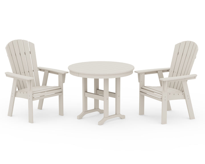 POLYWOOD® Nautical Adirondack 3-Piece Round Dining Set