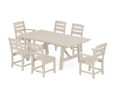 Lakeside 7-Piece Rustic Farmhouse Dining Set