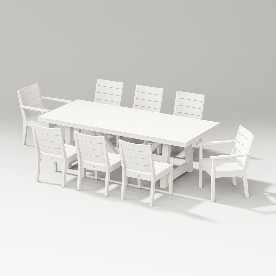 PW Designer Series Latitude 9-Piece A-Frame Table Dining Set