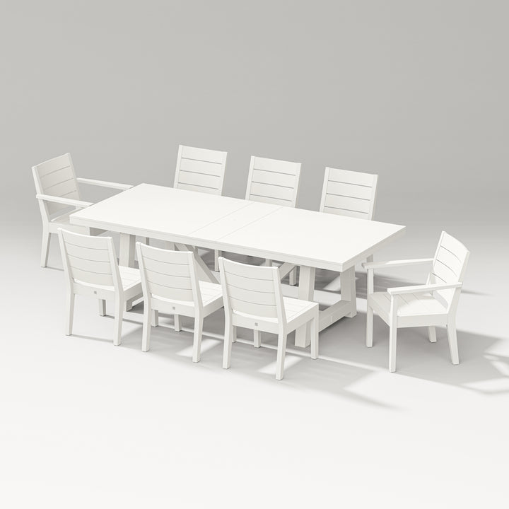PW Designer Series Latitude 9-Piece A-Frame Table Dining Set
