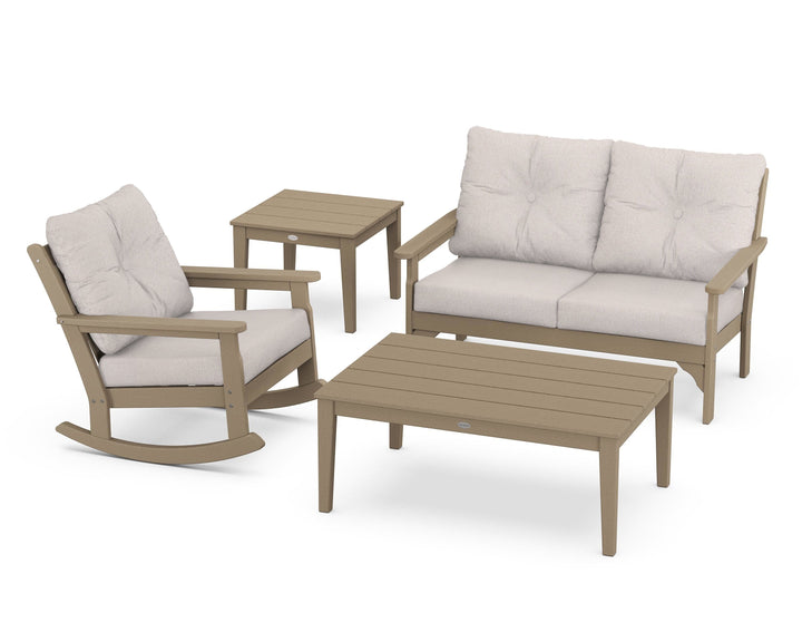 POLYWOOD® Vineyard 4-Piece Deep Seating Rocker Set