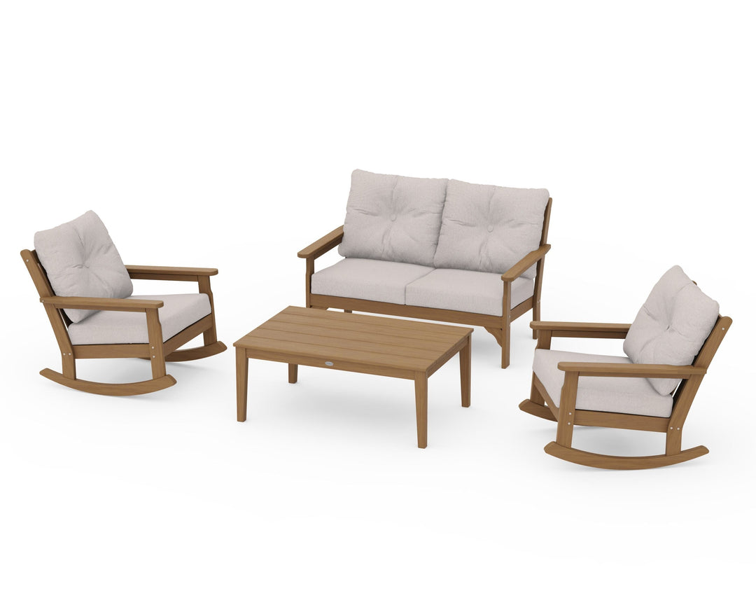 POLYWOOD® Vineyard 4-Piece Deep Seating Rocking Chair Set