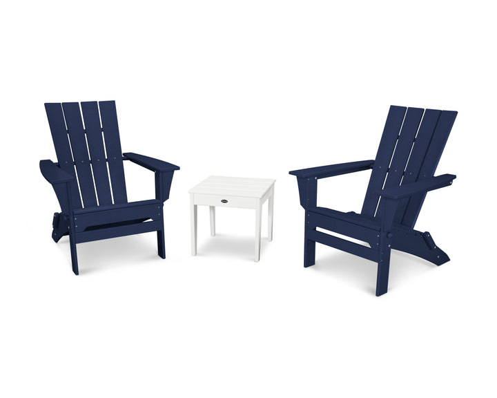 POLYWOOD® Quattro Folding Chair 3-Piece Adirondack Set