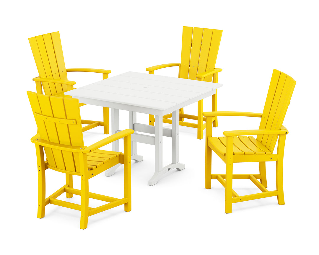 POLYWOOD® Quattro 5-Piece Farmhouse Dining Set