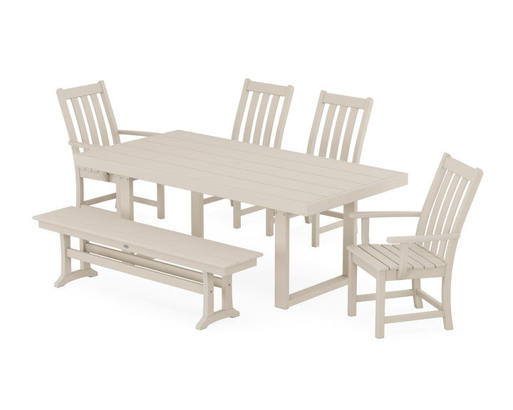 POLYWOOD® Vineyard 6-Piece Dining Set with Bench