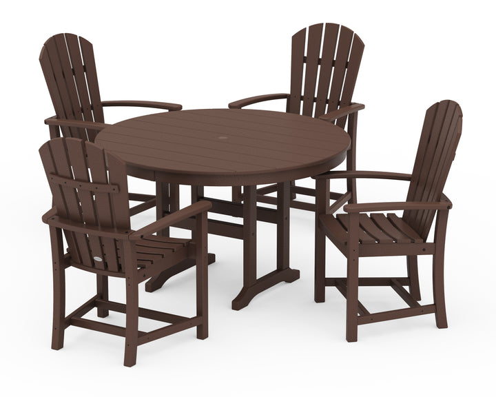 POLYWOOD® Palm Coast 5-Piece Round Farmhouse Dining Set