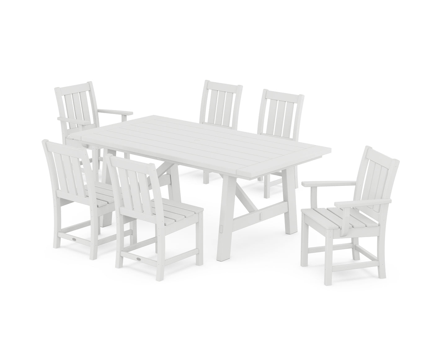 Oxford 7-Piece Rustic Farmhouse Dining Set