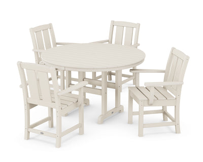 Mission 5-Piece Round Farmhouse Dining Set