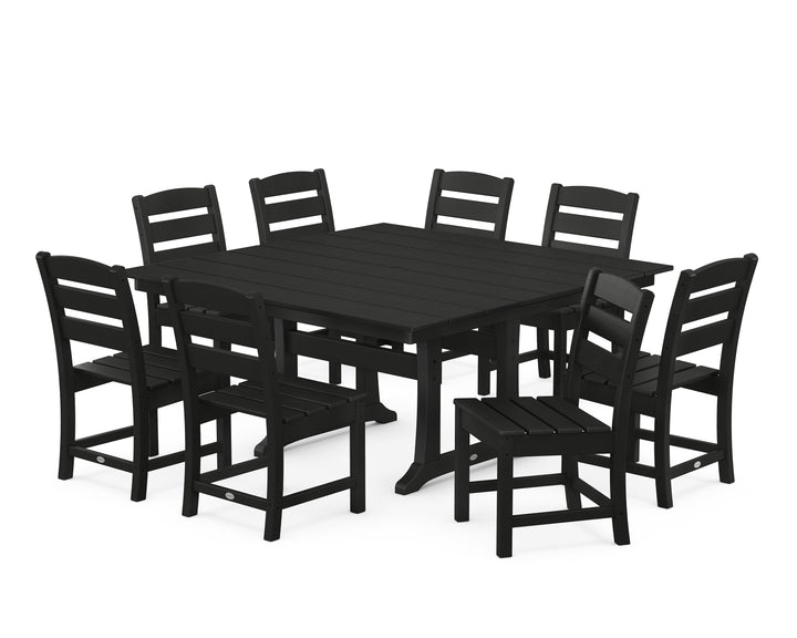 POLYWOOD® Lakeside 9-Piece Farmhouse Trestle Dining Set