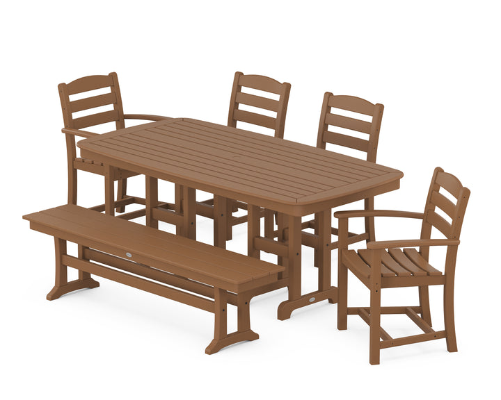 POLYWOOD® La Casa Café 6-Piece Dining Set with Bench