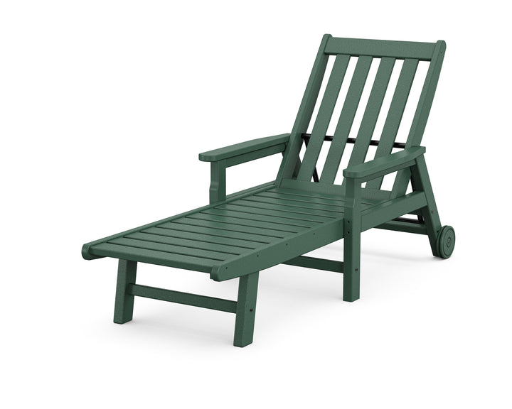 POLYWOOD® Vineyard Chaise with Arms and Wheels