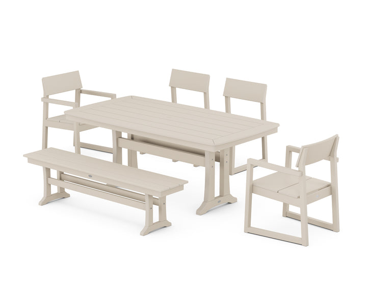 POLYWOOD® EDGE 6-Piece Dining Set with Trestle Legs