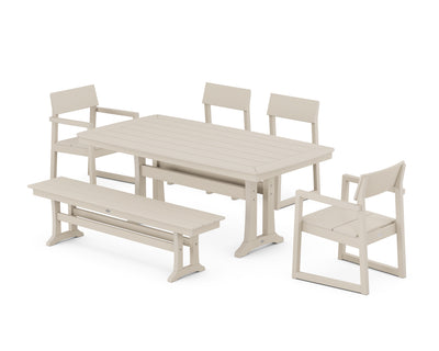 EDGE 6-Piece Dining Set with Trestle Legs