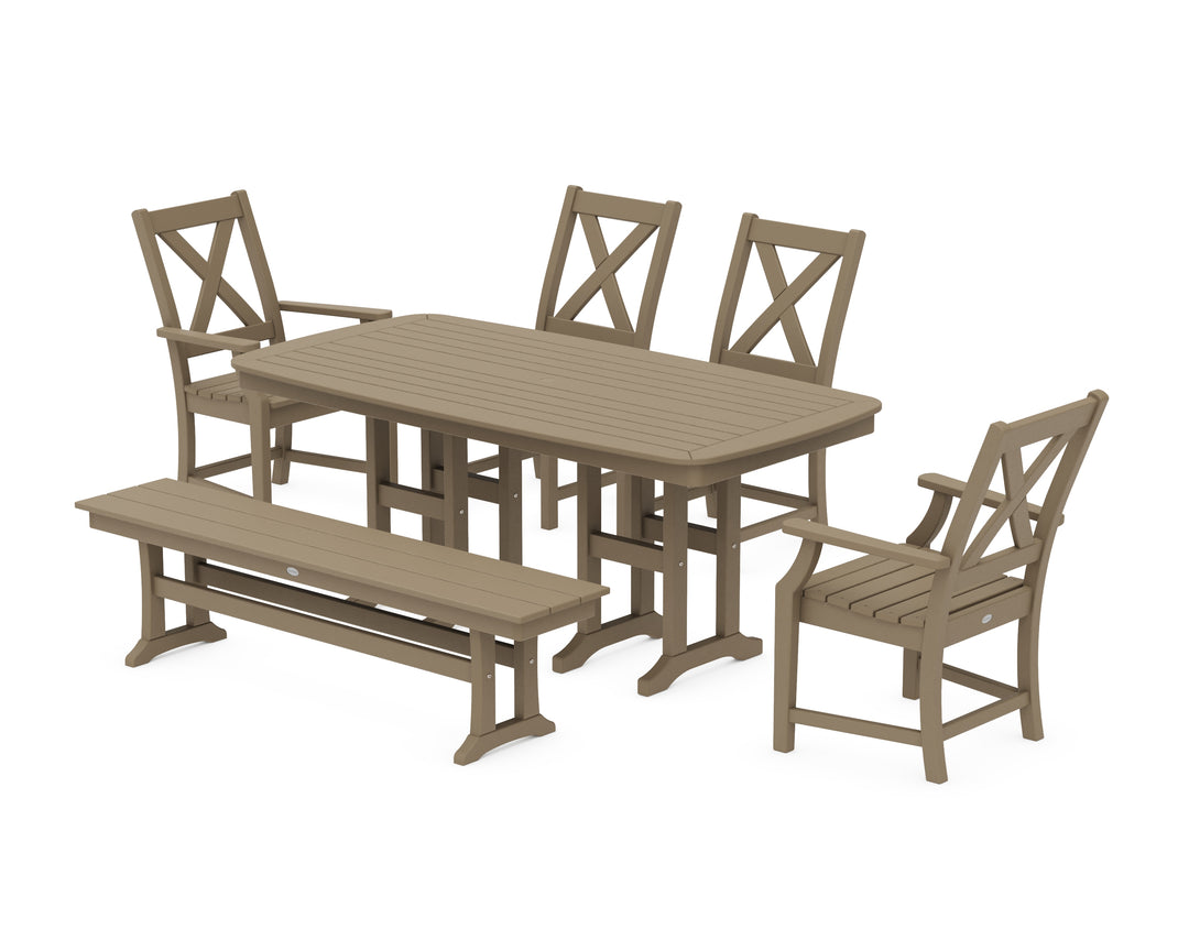 POLYWOOD® Braxton 6-Piece Dining Set with Bench