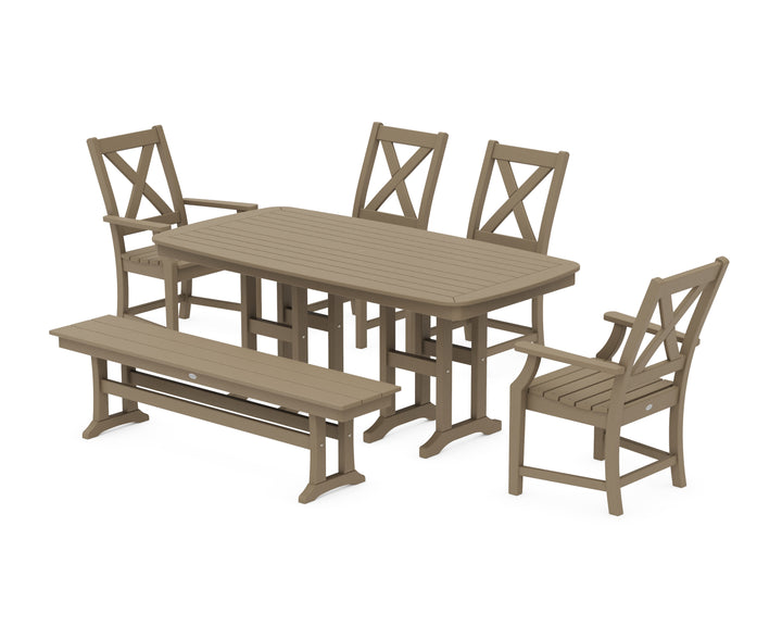 POLYWOOD® Braxton 6-Piece Dining Set with Bench
