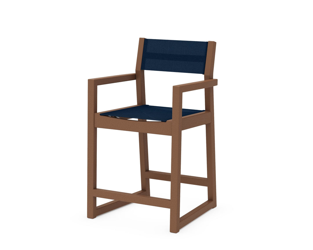 POLYWOOD® EDGE Sling Counter Arm Chair