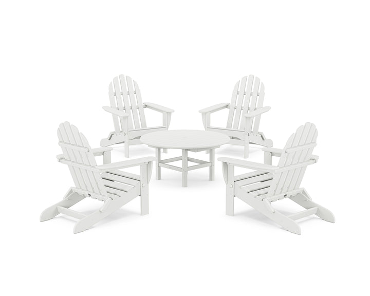 POLYWOOD® Classic Folding Adirondack 5-Piece Conversation Group