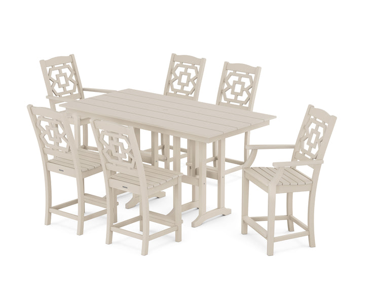 Martha Stewart by POLYWOOD® Chinoiserie 7-Piece Farmhouse Counter Set