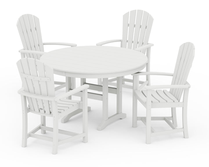 POLYWOOD® Palm Coast 5-Piece Round Farmhouse Dining Set