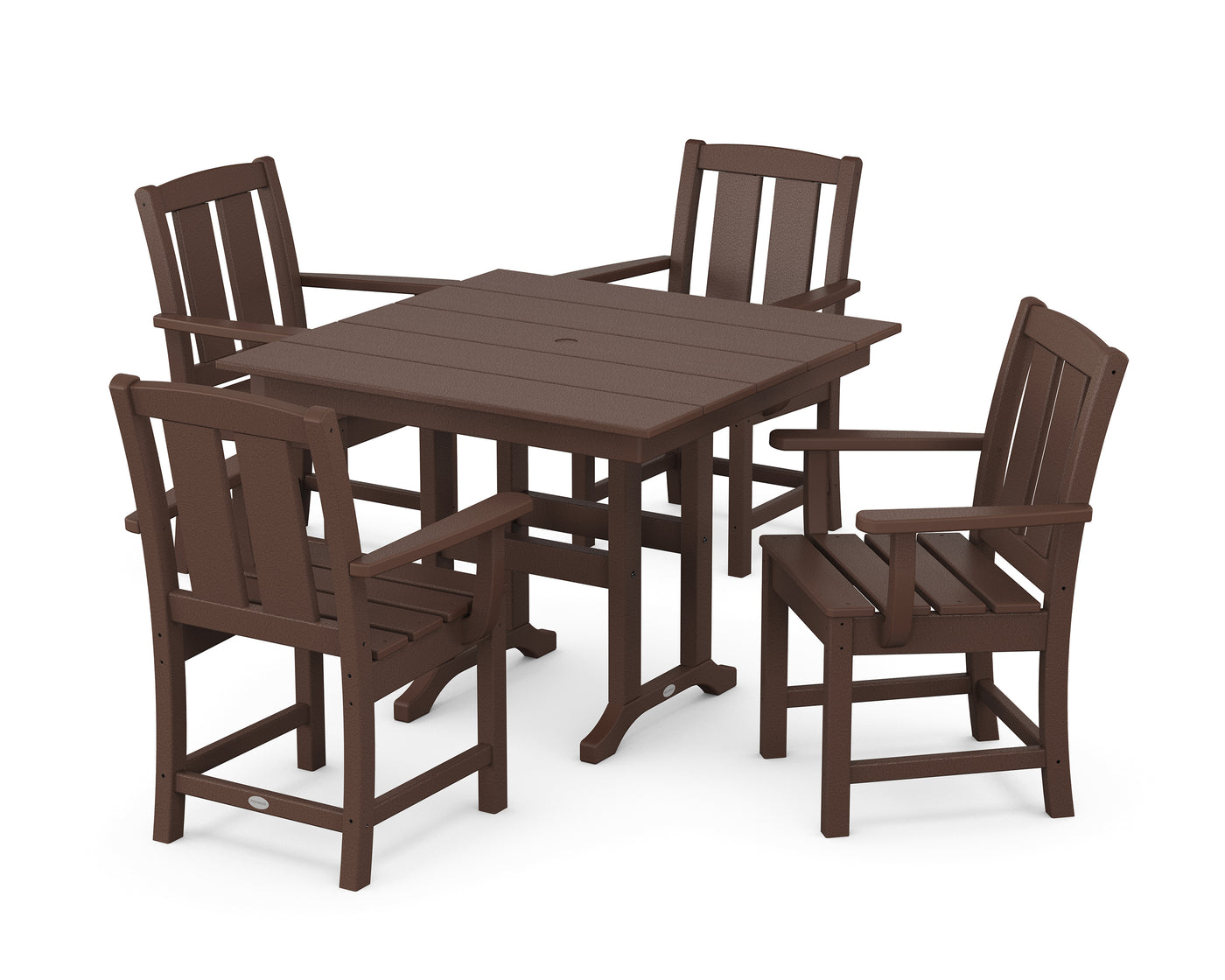 Mission 5-Piece Farmhouse Dining Set