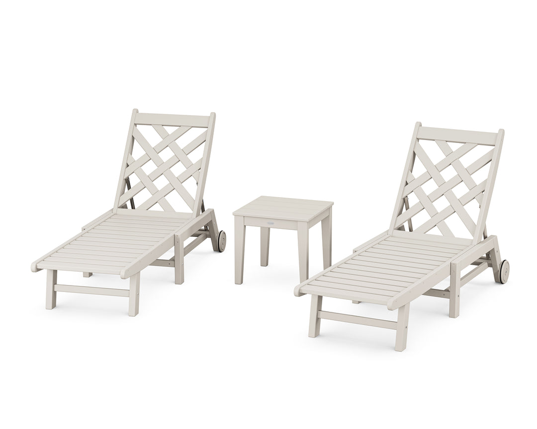 Country Living Wovendale 3-Piece Chaise Set with Wheels