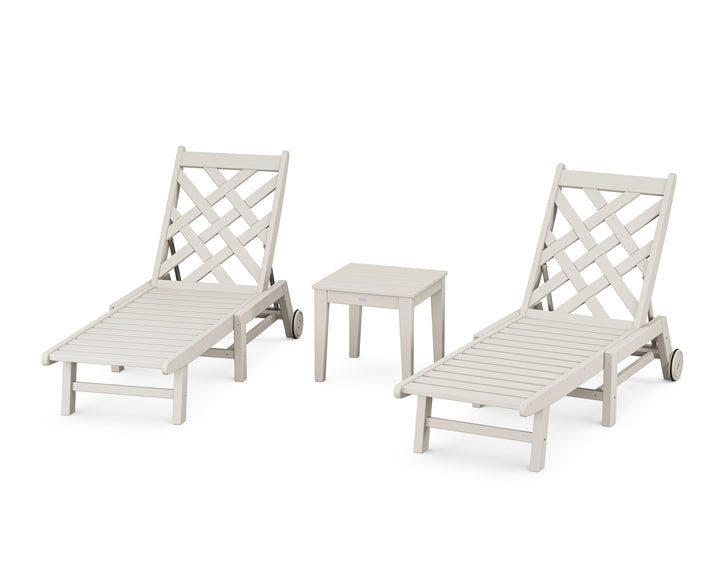 Country Living Wovendale 3-Piece Chaise Set with Wheels