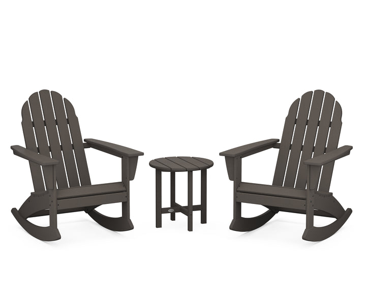 POLYWOOD® Vineyard 3-Piece Adirondack Rocking Chair Set